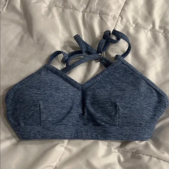 Bombshell Sportswear Blue Braided Sports Bra Size S - Picture 1 of 6